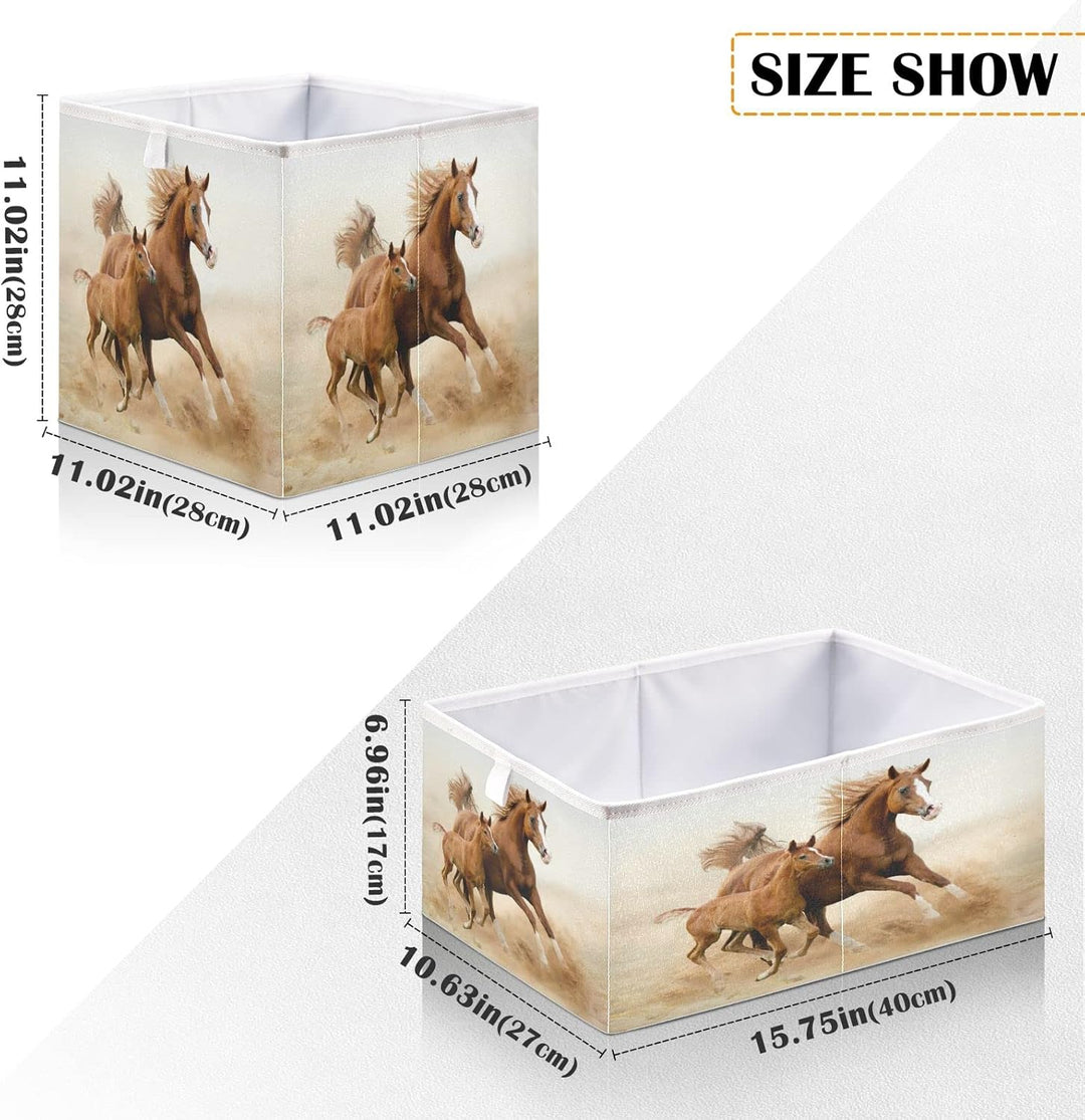 Vnurnrn Laufendes Pferd Kunst Kleidung Spielzeug Box Faltbare offene Aufbewahrungsboxen Organizer gr