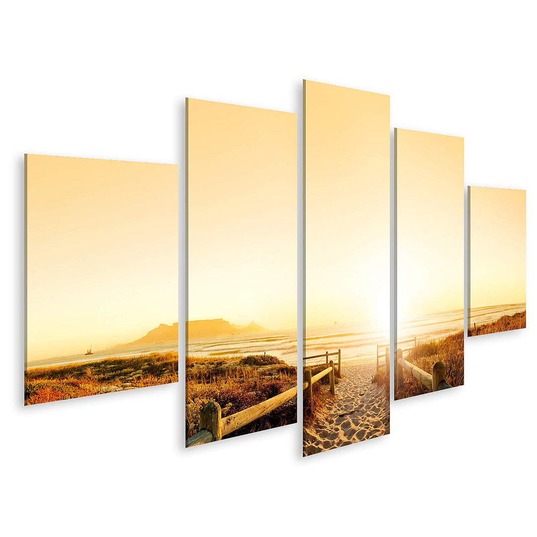 islandburner Bild auf Leinwand Sonnenuntergang Über Dem Ozean Bilder Wandbilder Poster Leinwand 170x