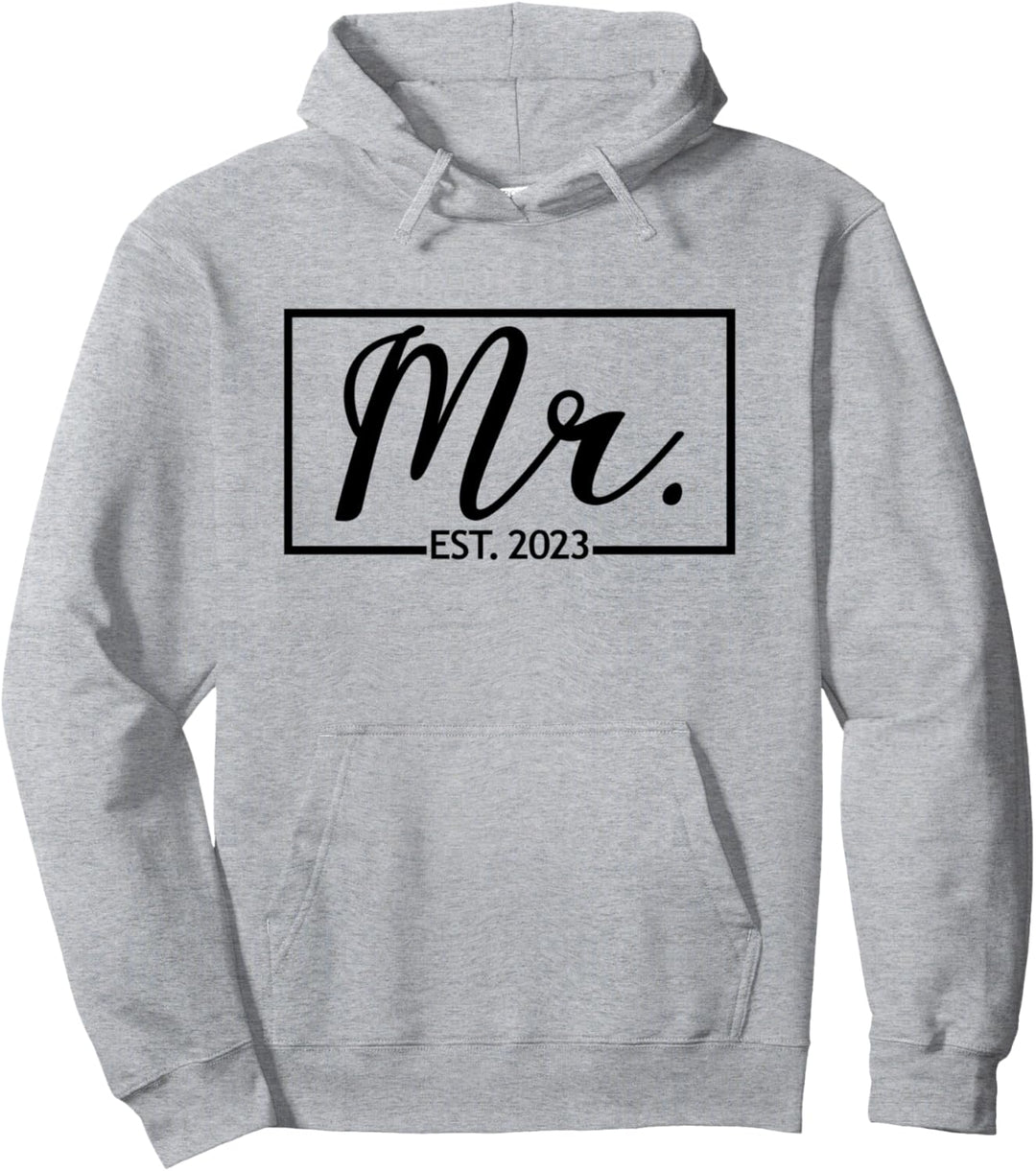 Mr. Est. 2023 Ehemann Ehefrau verheiratet Hochzeit Mrs. Matching Mr. Pullover Hoodie