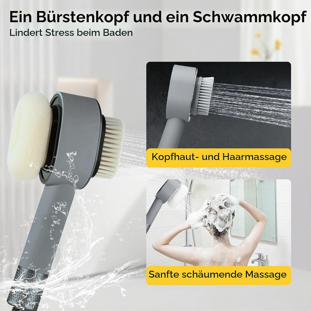 Filtersonic Duschkopf 3 in 1 Hochdruck Duschkopf mit Filter Kalkfilter Druckerhöhend Duschkopf mit S