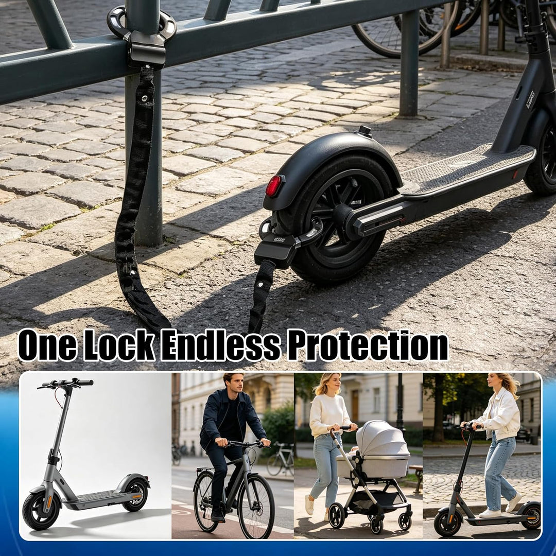 E Scooter Schloss Handschellenschloss mit Schlüssel, Hochsicherheits Fahrradschloss mit Kratzschutz