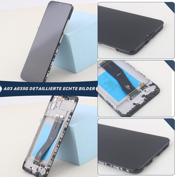 RongZy Kompatibel mit Samsung Galaxy A03 A035G Ersatz Bildschirm LCD Display und Touchscreen-Digitiz