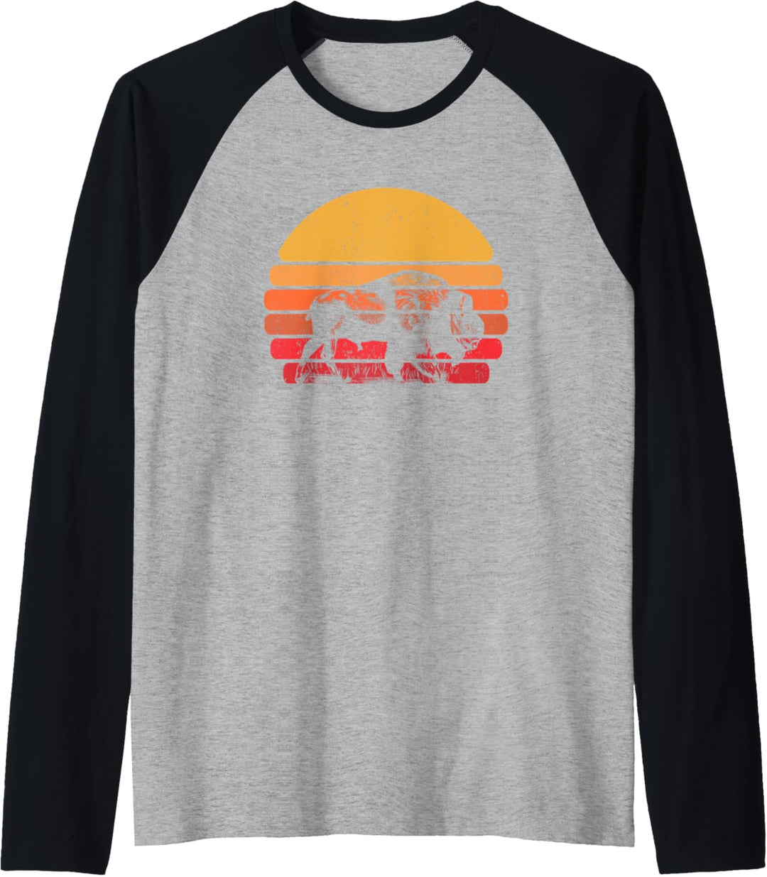 Retro Amerikanischer Bison Büffel - Vintage Buffalo Bison Raglan