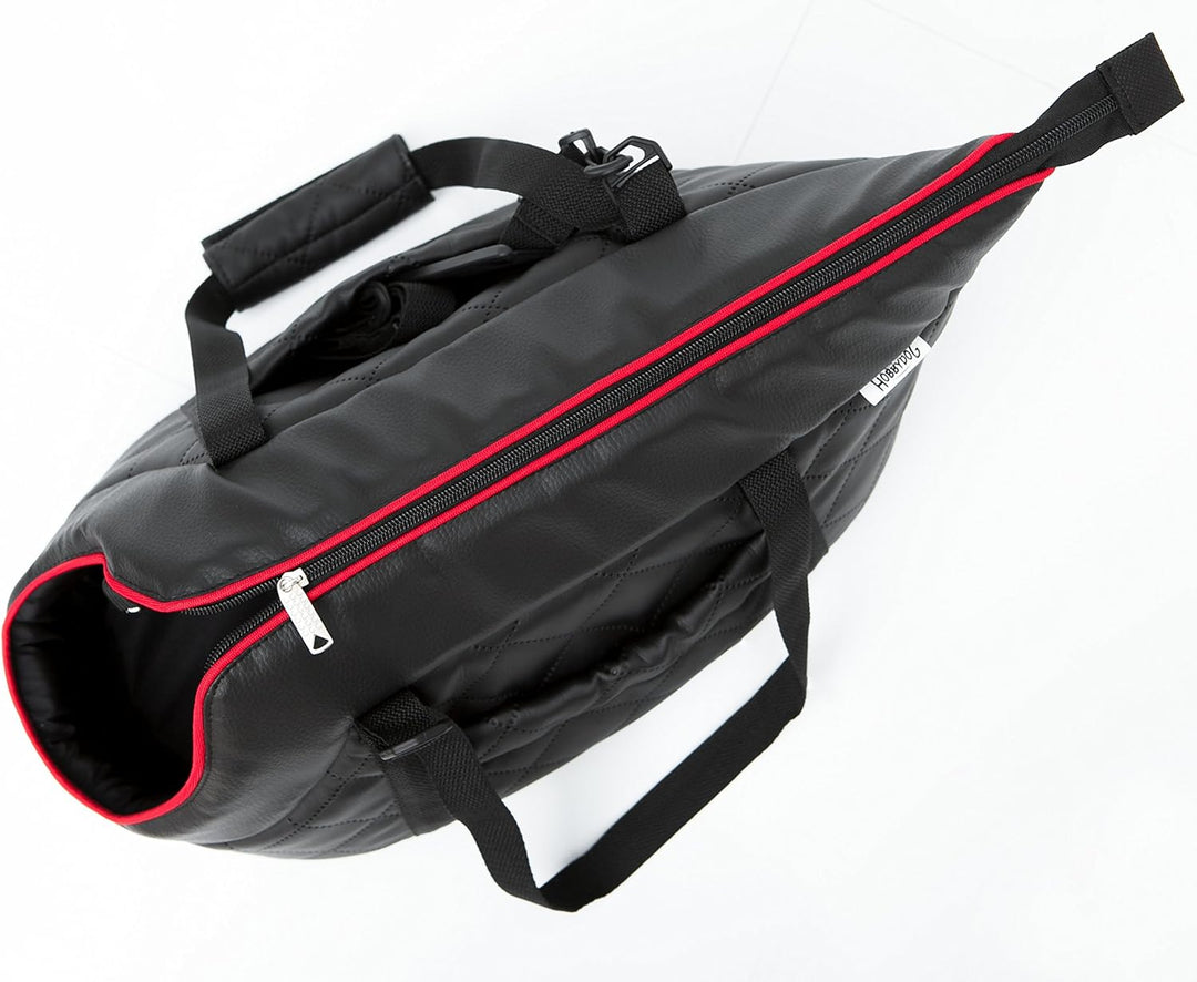 Hundetragetasche aus Kunstleder - Hundetransporttasche für kleine Hunde und Katzen bis 8 kg - prakti