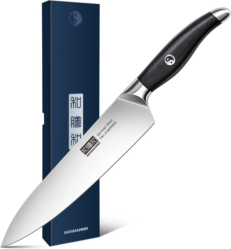 HOSHANHO Kochmesser, Küchenmesser 20cm Gebrauchsmesser aus hochwertigem deutschem Kohlenstoff-Edelst