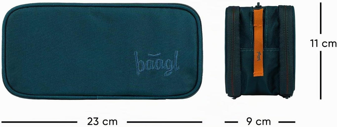 Baagl Federmäppchen für Mädchen, Jungen, Schule Mäppchen, Federmappe mit 3 Fächer, Federtasche für T