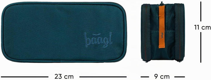 Baagl Federmäppchen für Mädchen, Jungen, Schule Mäppchen, Federmappe mit 3 Fächer, Federtasche für T