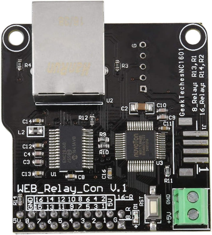 Ethernet-Steuermodul LAN WAN-Netzwerk Web-Server RJ45-Port + 16-Kanal-Relais-Controller-Karte