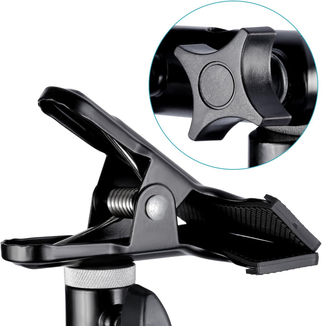 Neewer® 2 Stück Fotostudio Hochleistungs Metallklemmhalter mit 5/8 "Lampenstativ Befestigung für Ref
