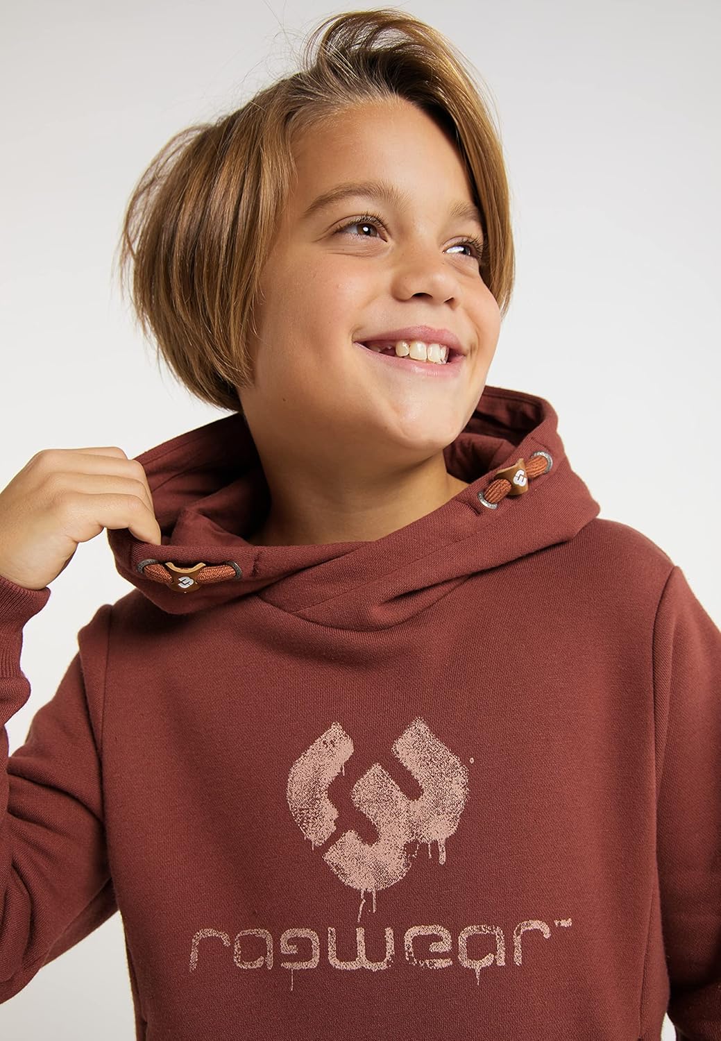 Ragwear Esam Jungen Sweatshirt Hoodie Kapuzenpullover Sweater Pullover Shirt Kinder Sweat, 128 Terra