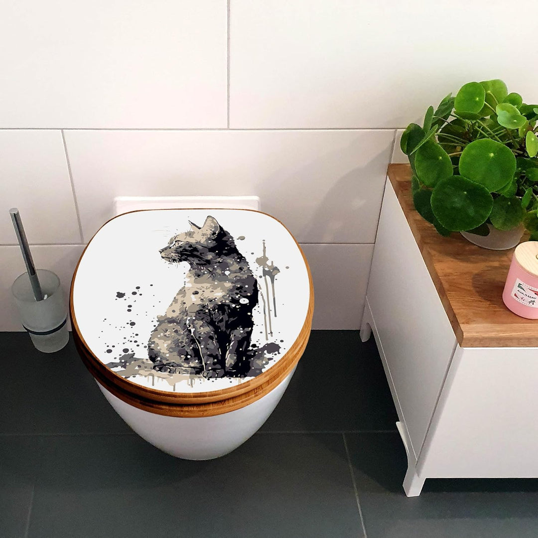 banjado Design WC Sitz Bambus Absenkautomatik 45,8x37,5cm - Toilettendeckel mit Absenkautomatik Holz