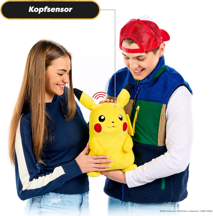 Wow! Stuff Pokémon Pikachu Puppetronic by RealFX I Interaktive Handpuppe 40 cm I 120+ Geräusche & Ak