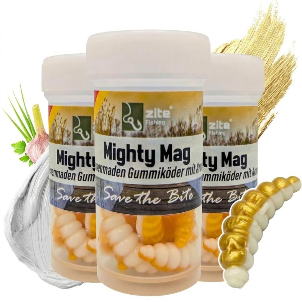 Zite Fishing Mighty Mag Mix 12 STK - Bienenmaden Imitat 2,8cm Forellenköder Neuheiten – Gummiköder F