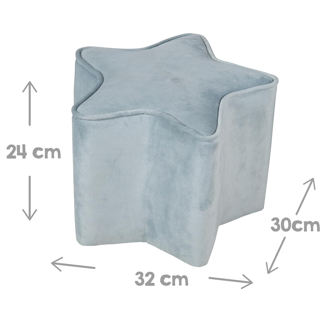 roba Baumann GmbH Kinderhocker in Sternform - Lil Sofa, Hellblau, 24 cm Sternform Hellblau/Sky, Ster