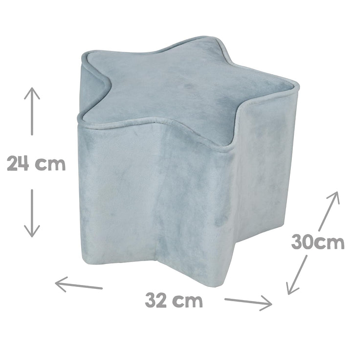 roba Baumann GmbH Kinderhocker in Sternform - Lil Sofa, Hellblau, 24 cm Sternform Hellblau/Sky, Ster