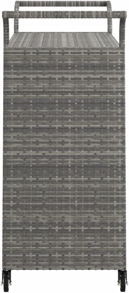 vidaXL Barwagen mit Schublade 4 Rollen Servierwagen Teewagen Küchenwagen Beistellwagen Arbeitswagen