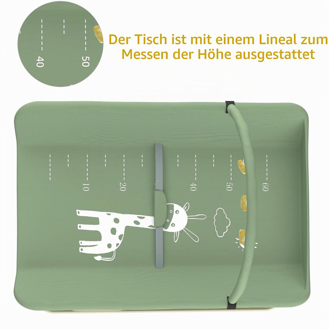 OHMG klappbare Wickelkommode Wickeltisch, Baby Wickelkombi, mit Wickelauflage Sicherheitsgurt und Ab