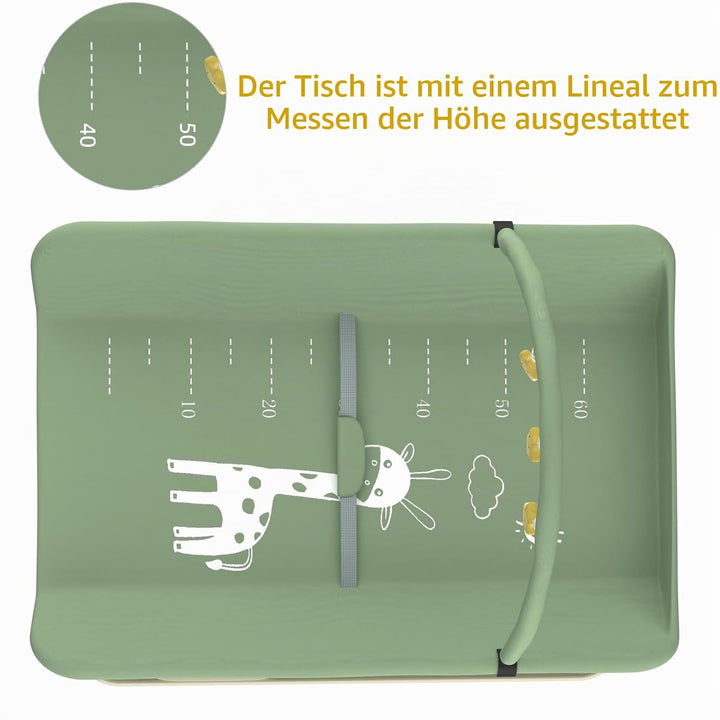 OHMG klappbare Wickelkommode Wickeltisch, Baby Wickelkombi, mit Wickelauflage Sicherheitsgurt und Ab