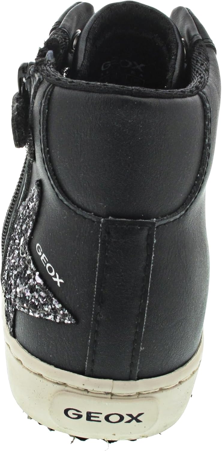 Geox Mädchen J Kalispera Girl A Sneakers 27 EU Black Dk Silver, 27 EU Black Dk Silver