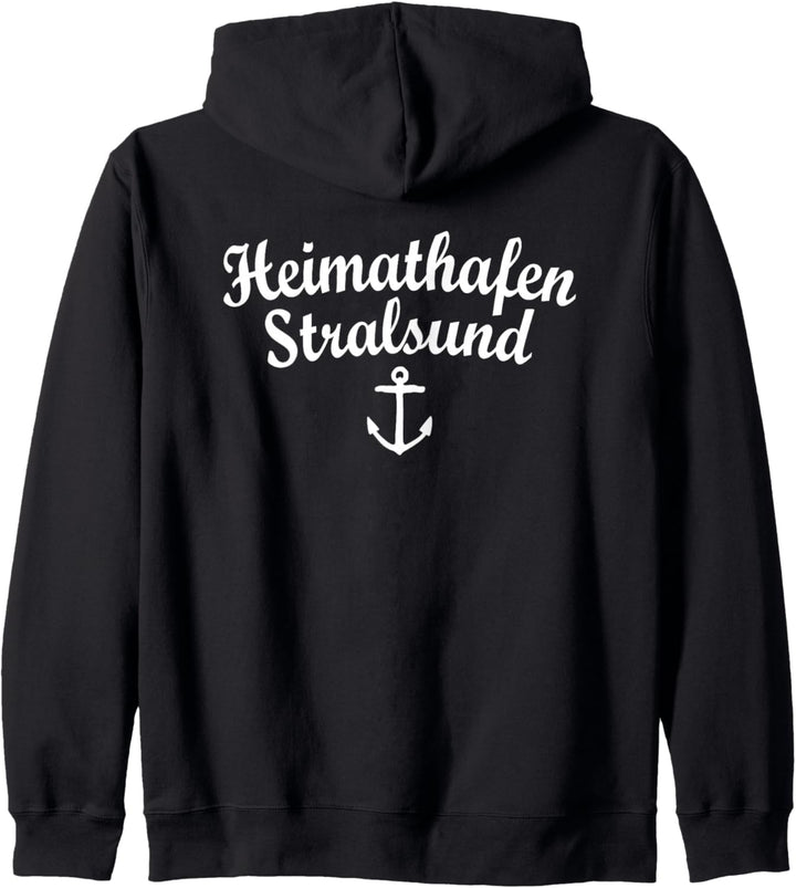 Heimathafen Stralsund (Weiss) Stralsund Kapuzenjacke