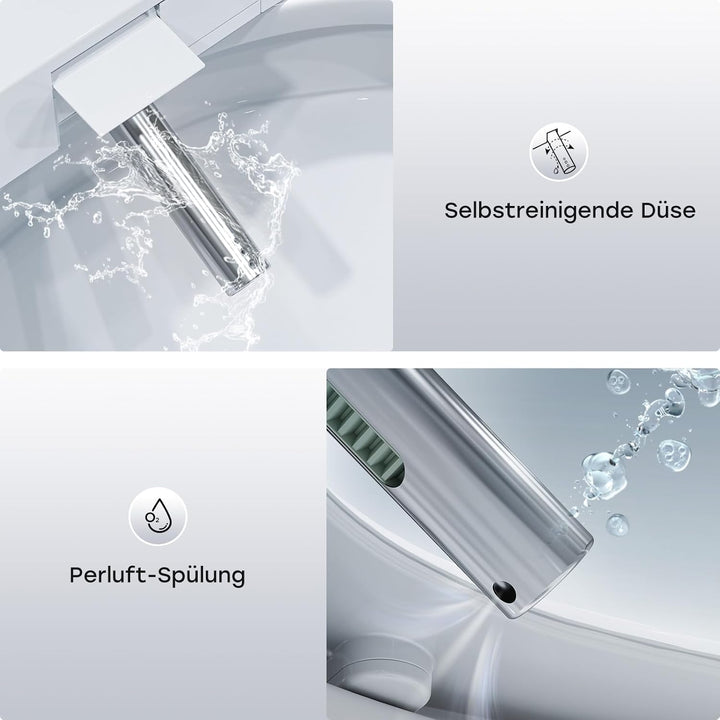 Smart Toilettendeckel mit Selbstreinigende Düse Waschen Vorne Hintere - Bidet Aufsatz für Toilette W