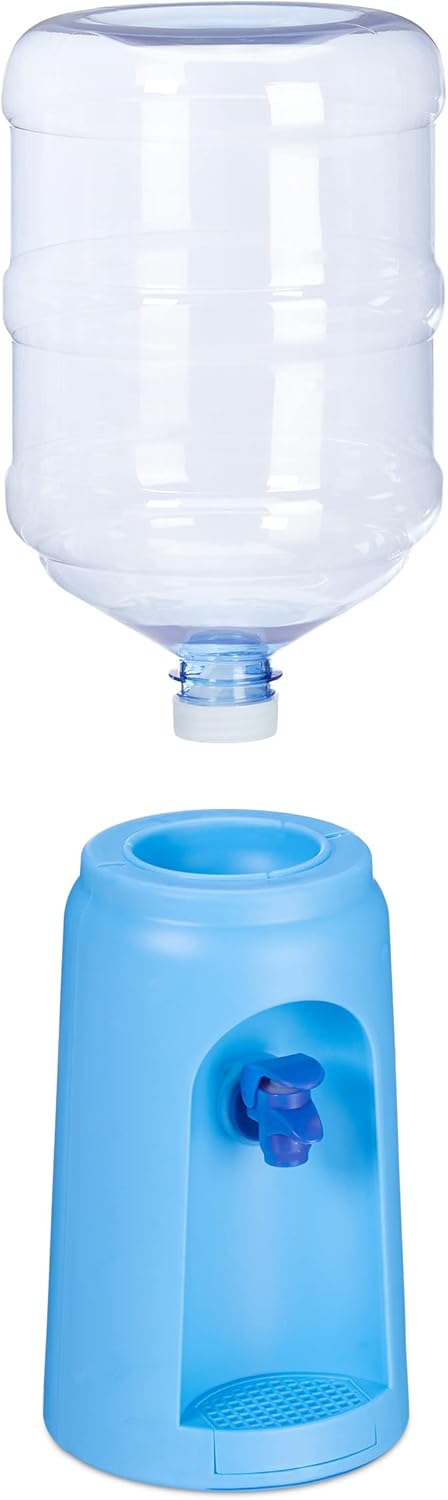 Relaxdays Wasserspender mit Tank & Zapfhahn, Tisch Trinkwasserspender Büro, 4,5 l, Kunststoff, H x D