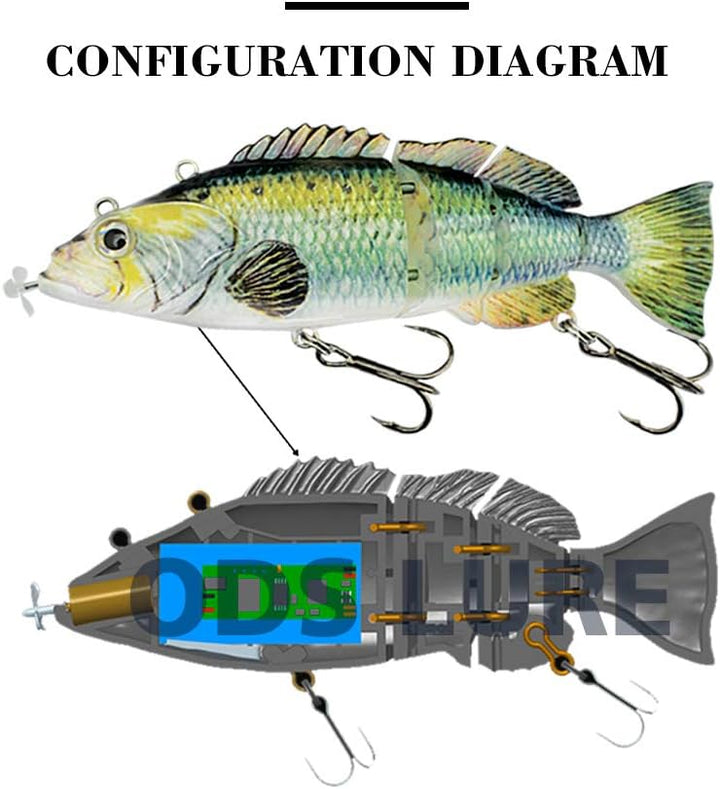 ods lure Aktualisierung Schwimmköder Elektrische USB wiederaufladbare Angelköder Mehrgelenkigere Rob