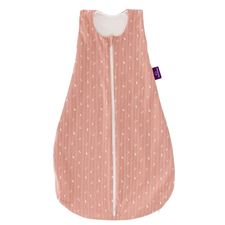 GOTS Schlafsack LIEBMICH, Design Blätter rosa, Grösse 60 - kontrollierte und zertifizierte Herstellu