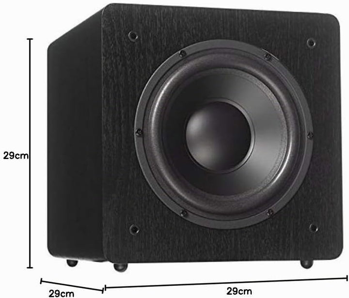 Dynavoice Aktiver Subwoofer 90W RMS Geschlossenes Gehäuse 8 Zoll Tieftöner Schnellansprechender Bass