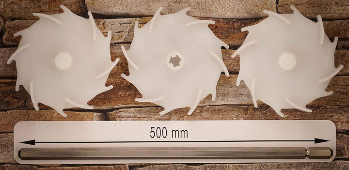 Dissolver Set - Farbrührer, Quirl, Mischer (3 Stück Dissolverscheiben 100 mm und 1 Stück Dissolverwe