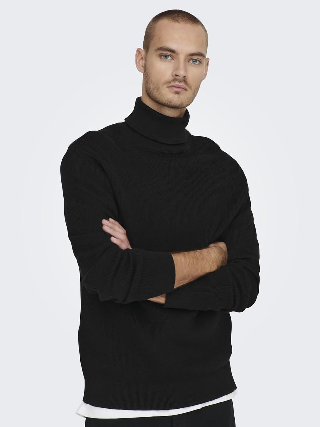 ONLY & SONS Male Strickpullover ONSPHIL Pullover XS Schwarz, XS Schwarz