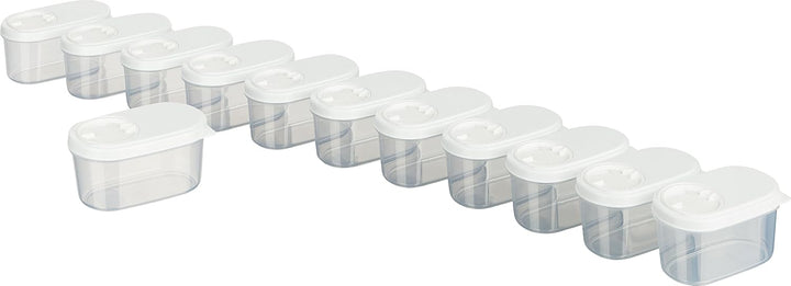 MiraHome Gewürzdosen Schüttdosen Streudosen Vorratsdosen Austrian Quality 0,14L (12 STK) Weiss, 0,14