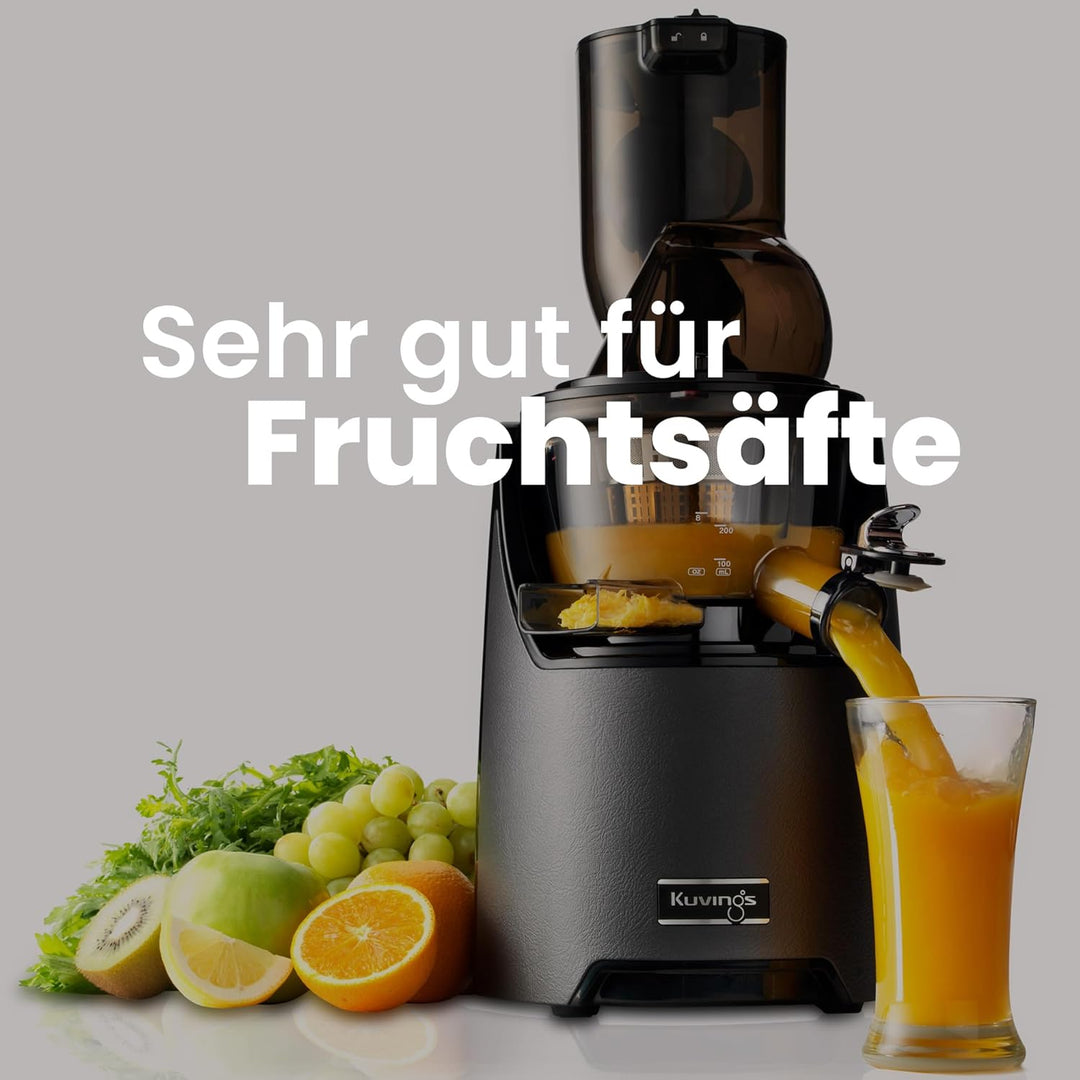 Kuvings EVO820 Slow Juicer Saftpresse – Entsafter mit grossem Einfüllschacht und starkem 240W Motor