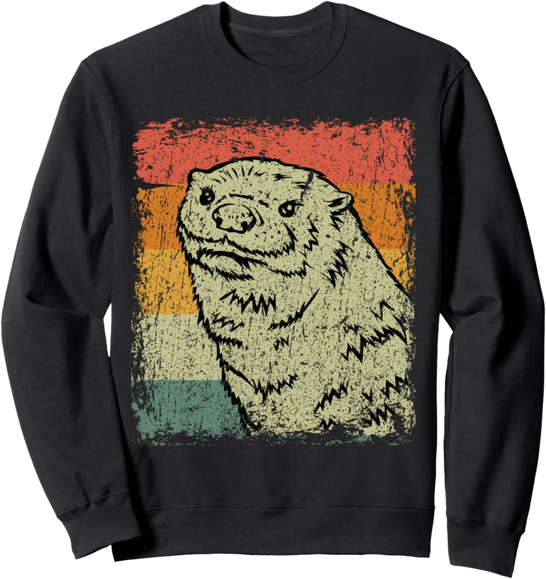 Retro Seeotter Geschenk Vintage Otter Sweatshirt