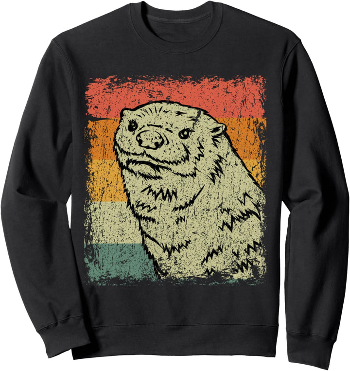 Retro Seeotter Geschenk Vintage Otter Sweatshirt