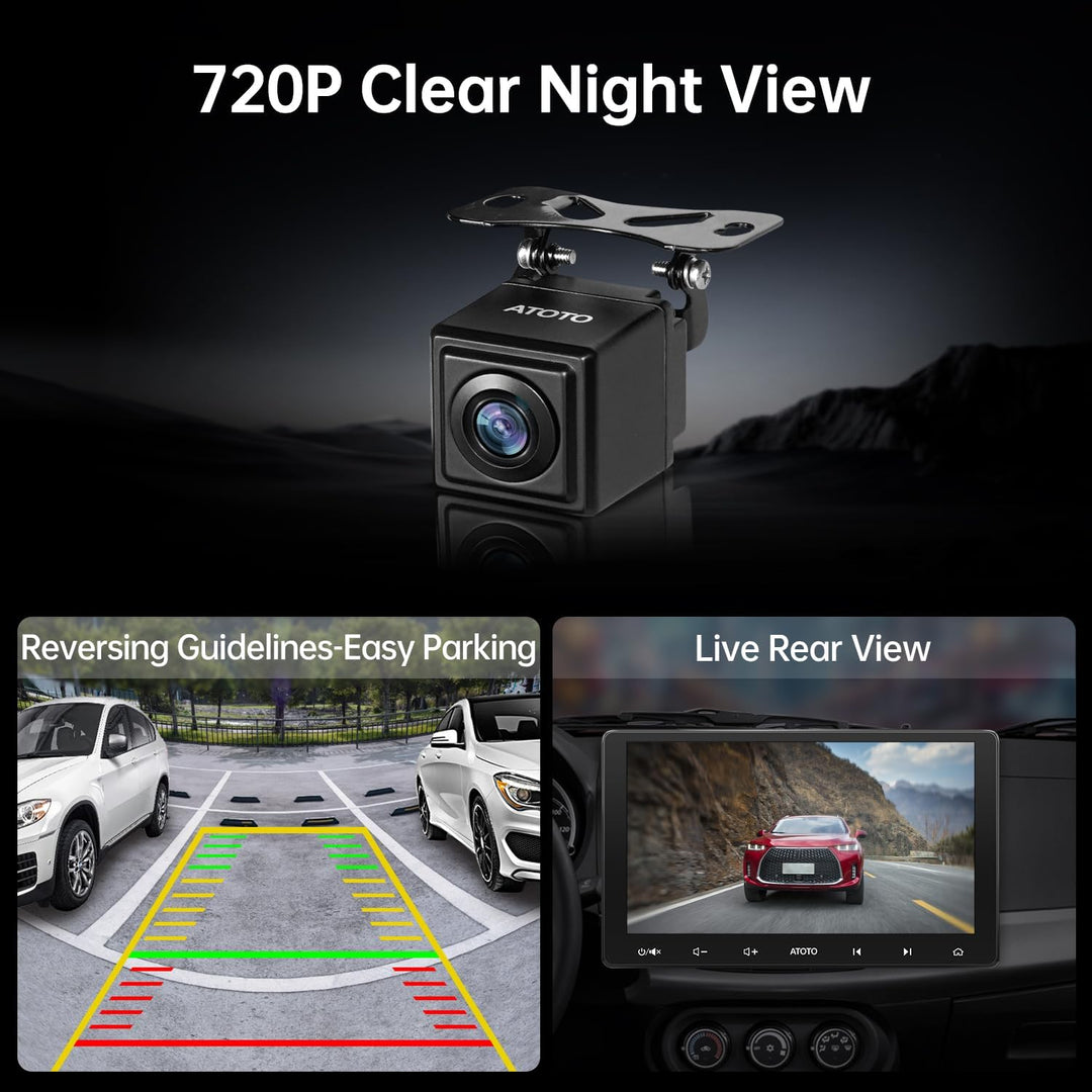 AC-HD02LR 720P Rückfahrkamera mit Live-Ansicht, 150º Weitwinkel, Nachtsicht, IP67 Wasserdicht, Nur K