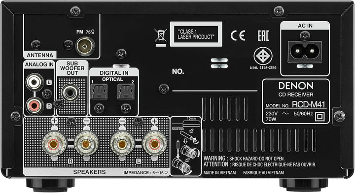 Denon rcd-m41 BLK-Tuner, Schwarz
