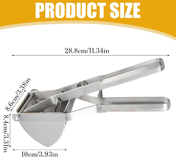 HhBdy Kartoffelpresse, Kartoffelstampfer Edelstahl Kartoffelquetsche Ergonomisch Stampfer Küche Mult