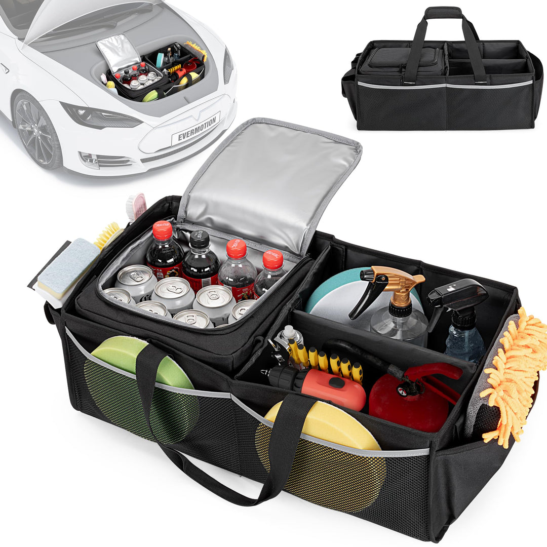 Kofferraum-Organizer mit Kühltasche, kompatibel mit Tesla Model 3 / Model Y, Frunk Aufbewahrungstasc