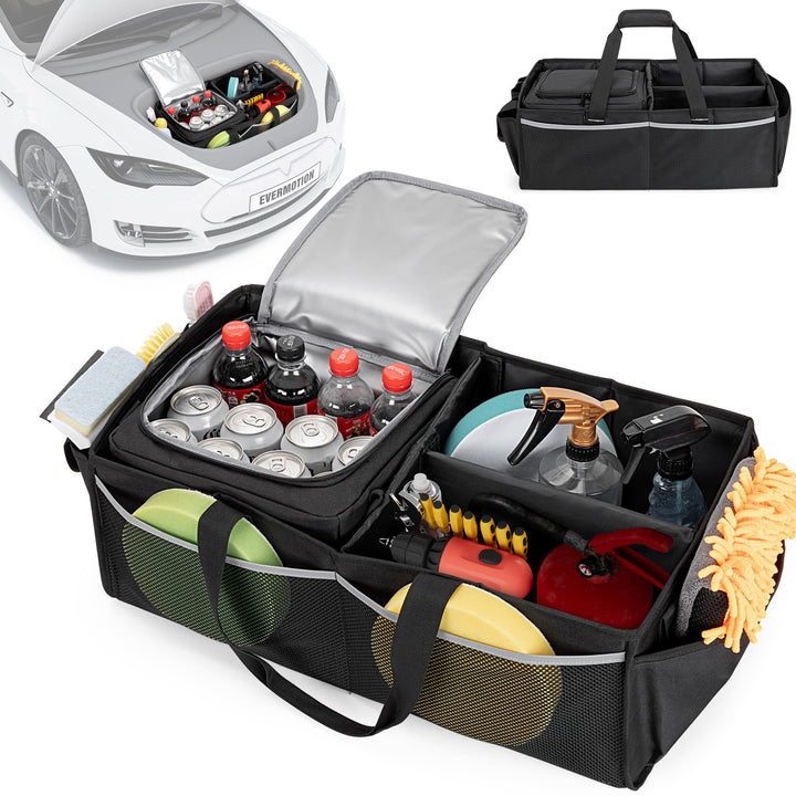 Kofferraum-Organizer mit Kühltasche, kompatibel mit Tesla Model 3 / Model Y, Frunk Aufbewahrungstasc