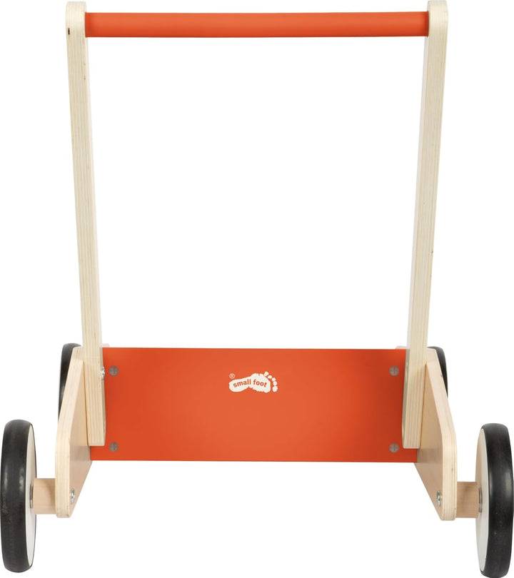 small foot Lauflernwagen Kupferrot, robuster Schiebewagen aus Holz, mit grosser Ladefläche, ab 12 Mo