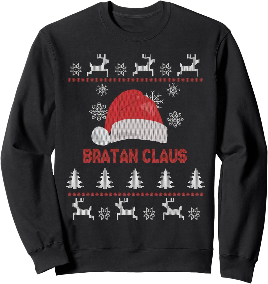 Bratan Claus Weihnachtsmütze Ugly Christmas Sweater Sweatshirt
