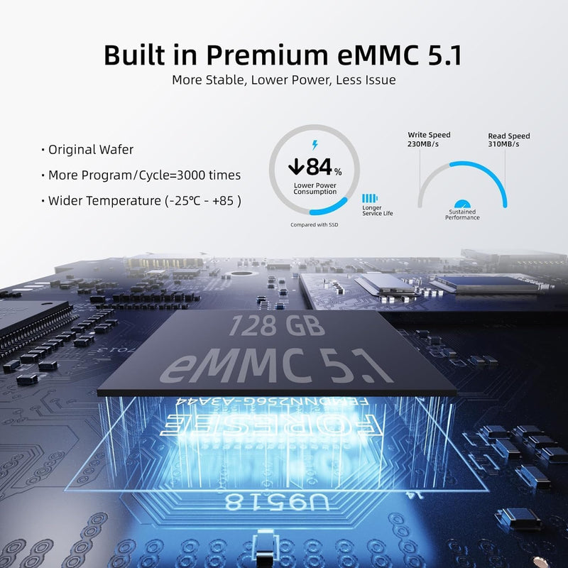 MeLE Quieter3C Mini PC Lüfterloser Celeron N5105 8GB 256GB Windows 11 Pro Micro Desktop Computer mit