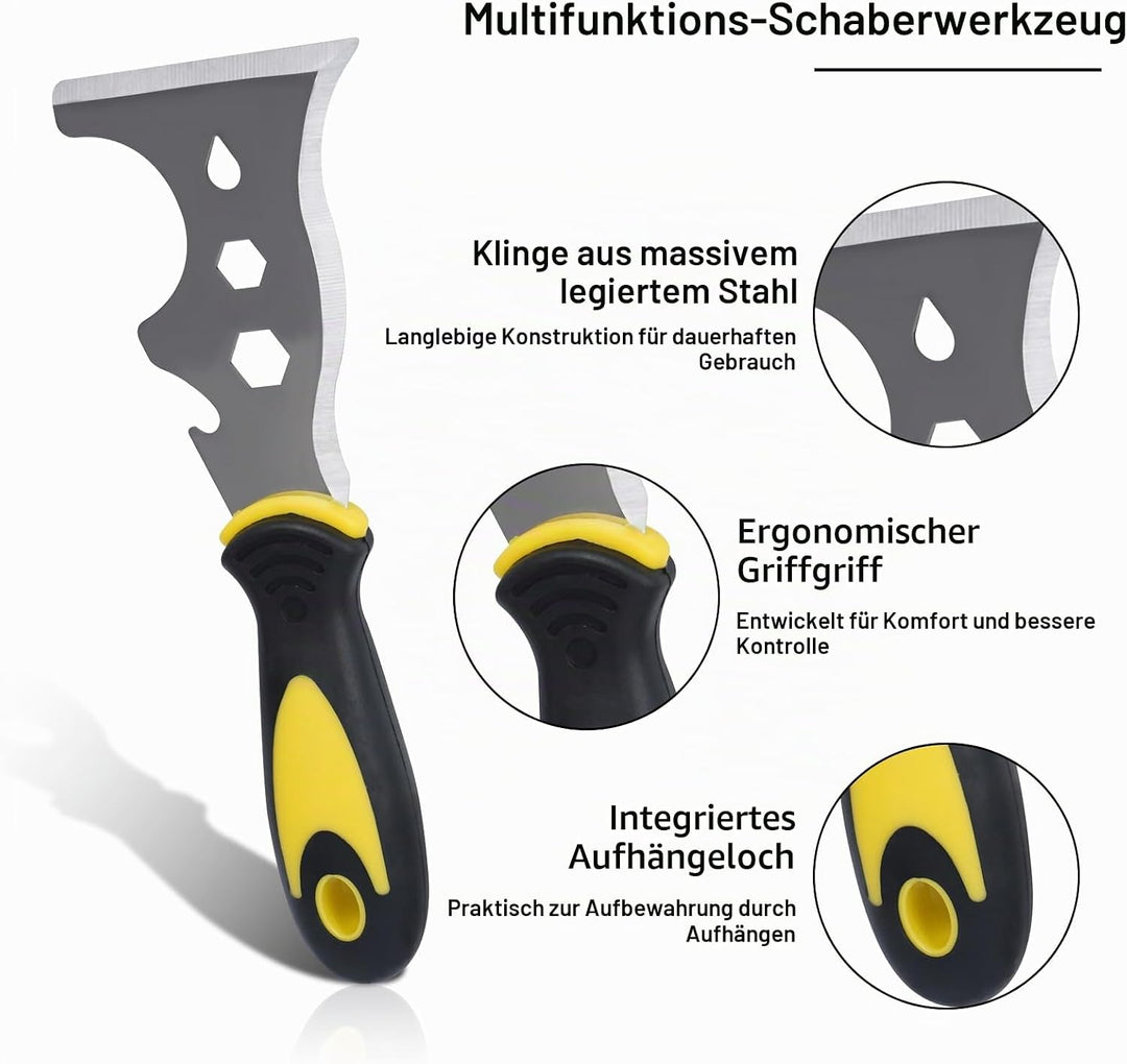 Fensterverglasungswerkzeug Set 4-teilig, Fenster Werkzeug für Montage &amp; Reparatur, inkl. Edelstahlsc