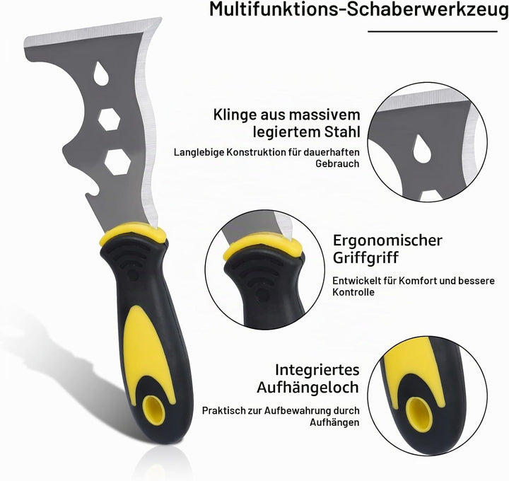 Fensterverglasungswerkzeug Set 4-teilig, Fenster Werkzeug für Montage &amp; Reparatur, inkl. Edelstahlsc