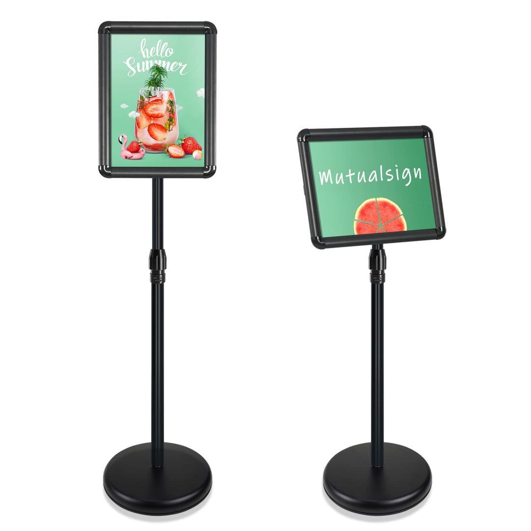 Mutualsign Infoständer A4 Aluminium Plakatständer Höhenverstellbar posterständer Informationsständer
