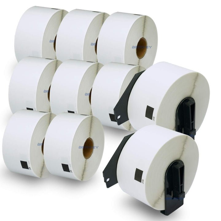 BETCKEY - Kompatible mit Brother DK-11208 Etikettenrollen, 38mm(B) x 90mm(L), grosse Adressetiketten