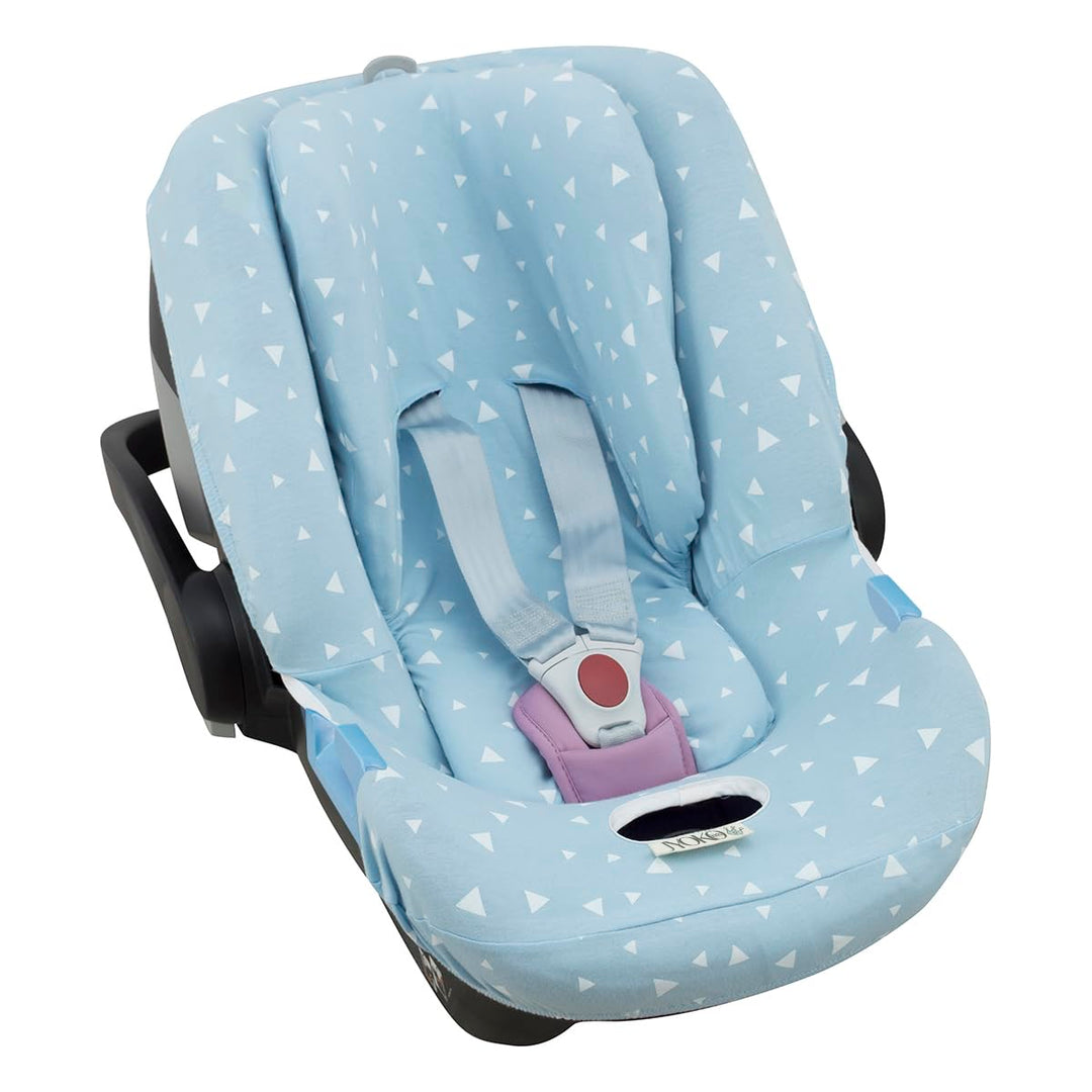 JYOKO Kids Bezug für Autositz kompatibel mit Cybex Aton Cloud- Q-M-2-4-5, aus Baumwolle (Aton 4, Blu