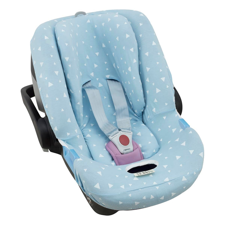 JYOKO Kids Bezug für Autositz kompatibel mit Cybex Aton Cloud- Q-M-2-4-5, aus Baumwolle (Aton 4, Blu