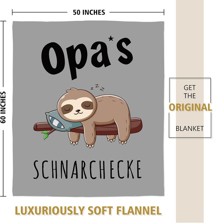 Niyewsor Opa Geschenk Geburtstag Weihnachten, Flanelldecke Flauschig Geschenke für Opa von Enkel, Ge